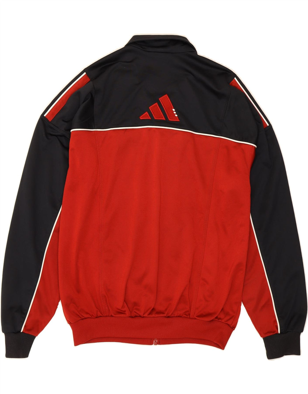 ADIDAS Mens Graphic Tracksuit Top Jacket UK 40/42 Medium Red Colourblock Vintage Adidas and Second-Hand Adidas from Messina Hembry 