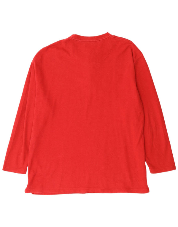 IZOD Nattøj Top Langærmet XL Rød Bomuld