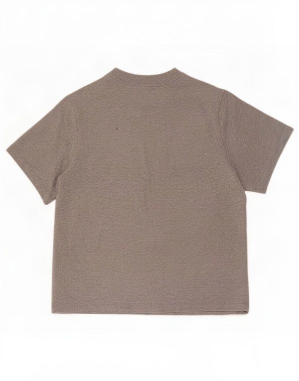 Adidas Dame T-Shirt Top UK 12 Medium Grey Flecked Bomuld
