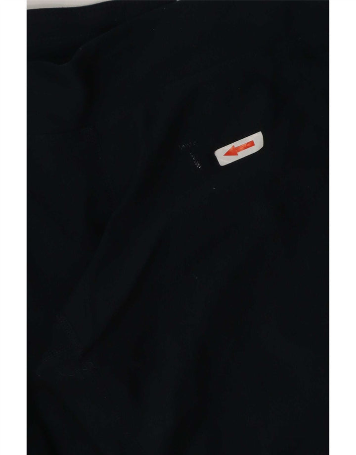 Nike Dame Dri Fit Capri Leggings UK 10 Small Navy Blue Polyester