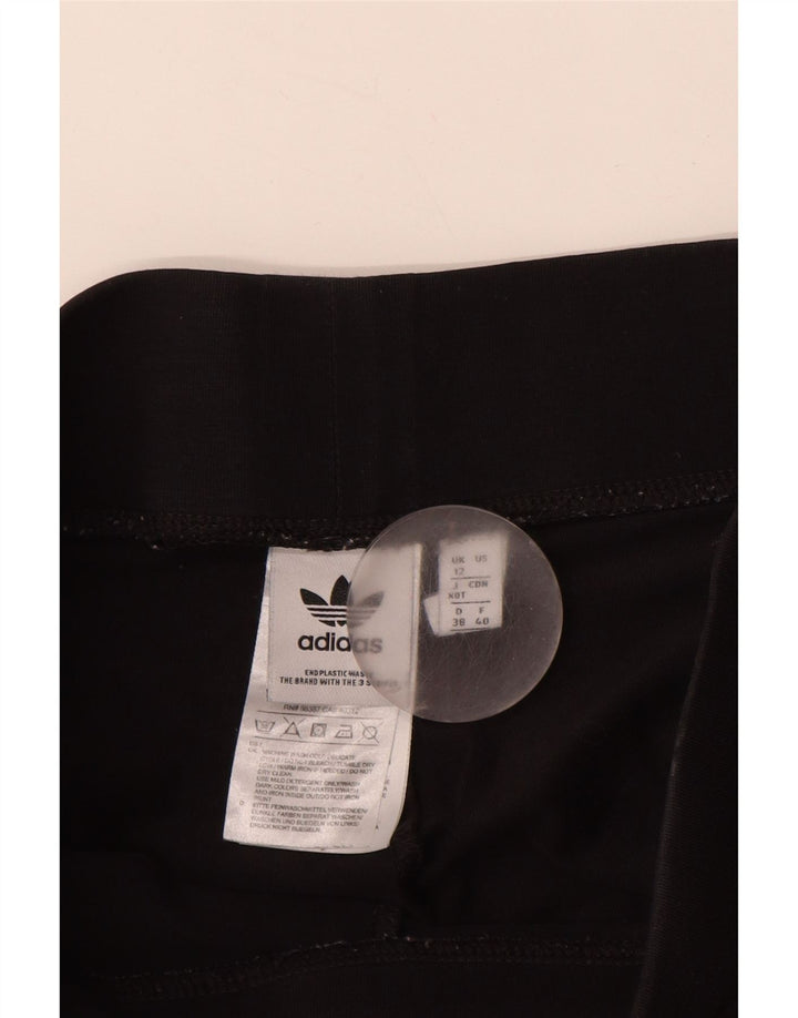 ADIDAS Dame Leggings UK 12 Medium Sort Bomuld