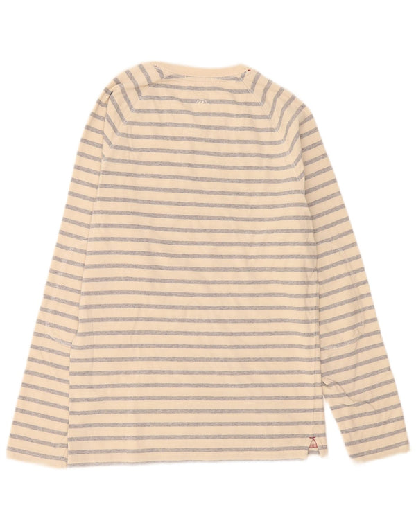 Fat Face Herre Top Langærmet XS Beige Stribet Bomuld