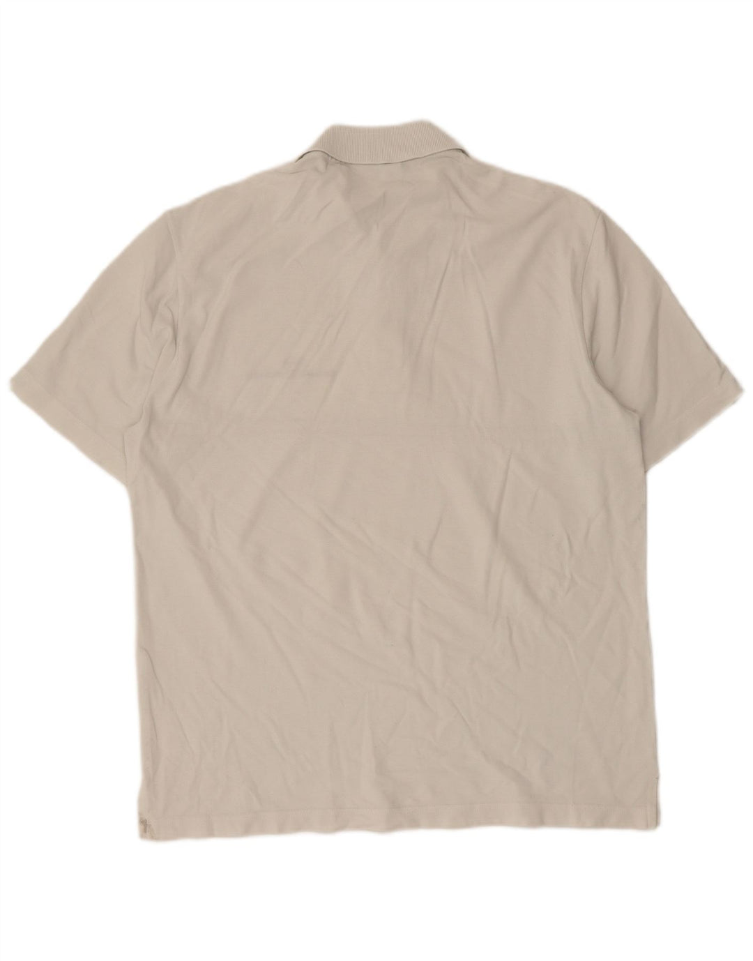 Sergio Tacchini herre poloskjorte stor hvid stribet bomuld