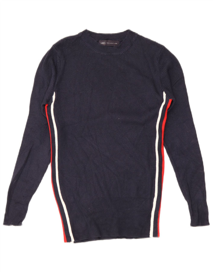 Marks & Spencer Dame sweater med rund hals DK 8 Small Navy Blue