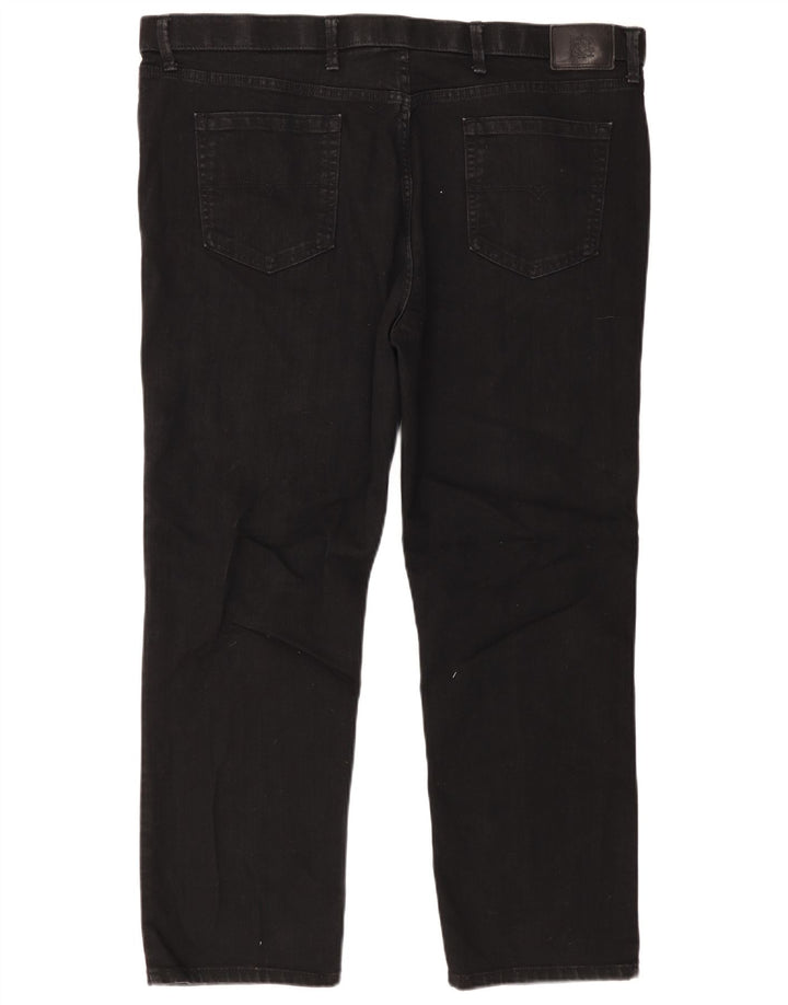 Marks & Spencer Herre Regular Fit Straight Jeans W44 L29 Sort bomuld