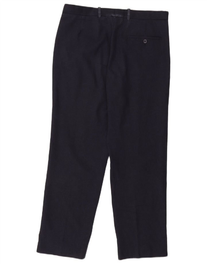 Marks & Spencer Herre Regular Fit Suit Bukser W34 L31 Marineblå polyester