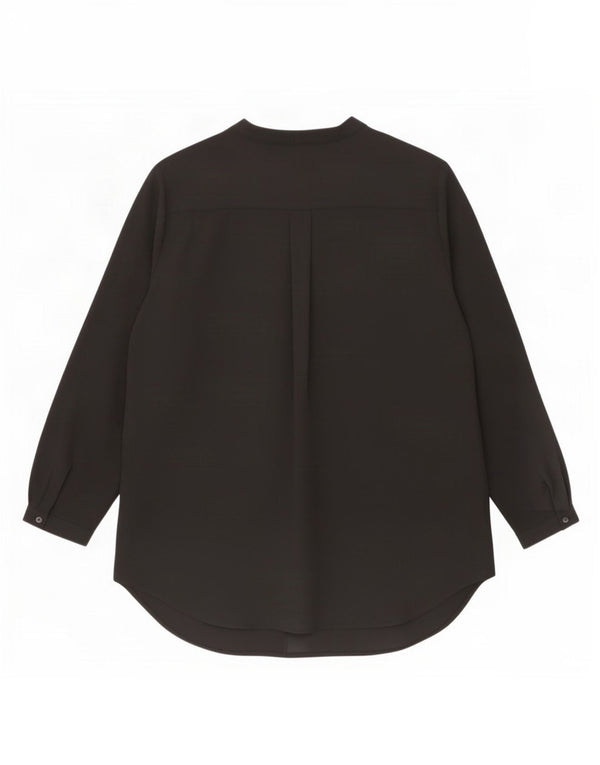 Marks & Spencer Langærmet tunikatop til kvinder DK 22 3XL Sort Polyester