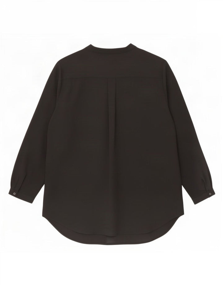 Marks & Spencer Langærmet tunikatop til kvinder DK 22 3XL Sort Polyester