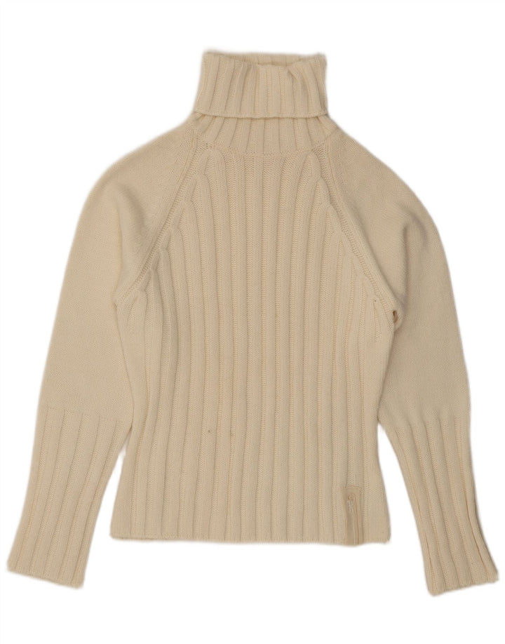 Gas Dame Roll Neck Jumper Sweater UK 18 XL Off White Uld