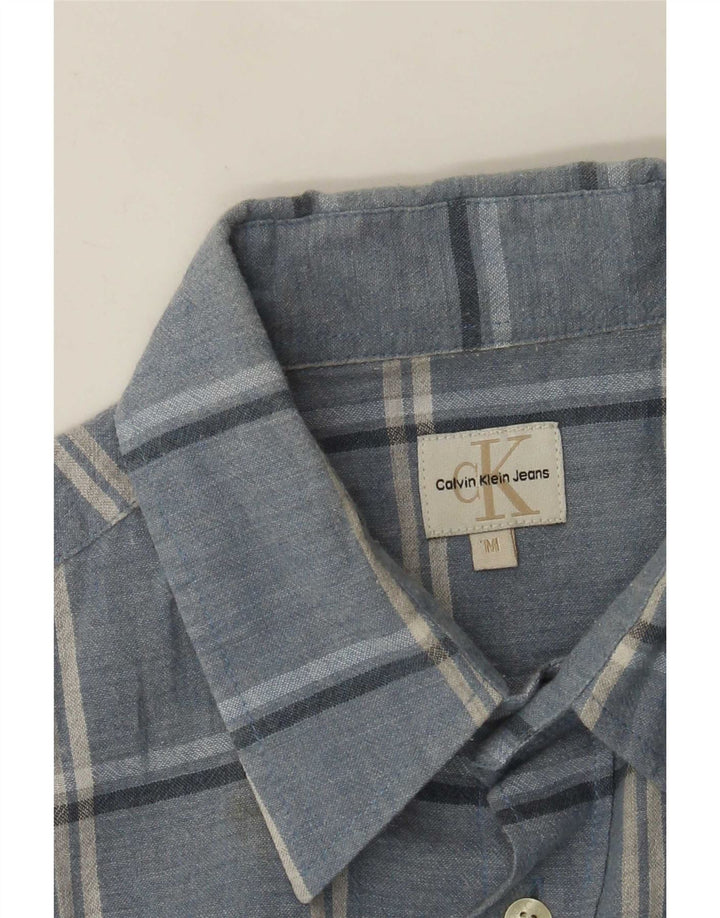 Calvin Klein Jeans Kortærmet Herreskjorte Medium Blue Check