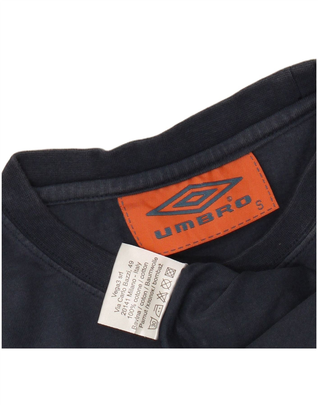 UMBRO Mens Graphic T-Shirt Top Small Navy Blue Cotton