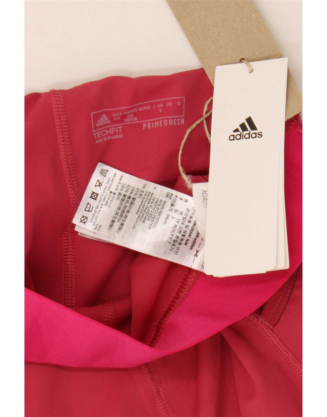 Adidas Dame Grafiske Leggings UK 8 Small Pink Polyester