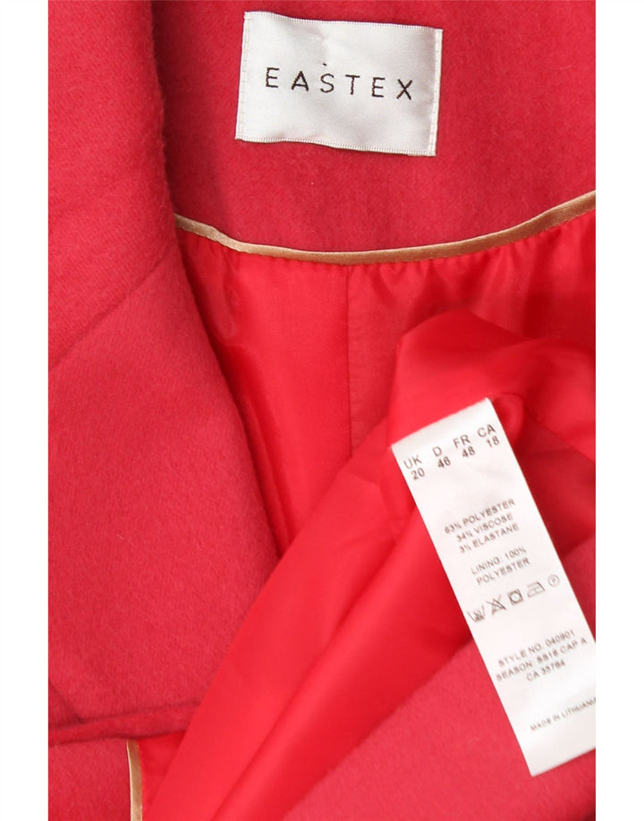 Eastex Dame 3 Button Blazer Jacket UK 20 2XL Pink Polyester