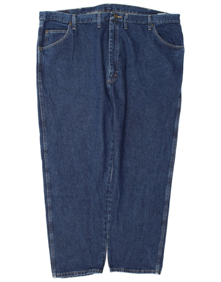 Wrangler Herre Regular Fit Straight Jeans W48 L30 Blå Bomuld