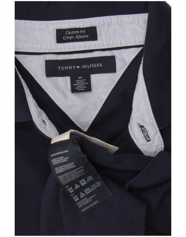 Tommy Hilfiger Herre Custom Fit Polo Shirt Medium Navy Blue Bomuld
