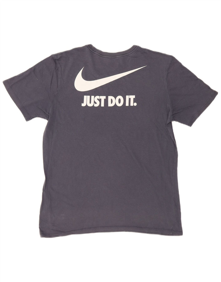 Nike grafisk T-shirt top til mænd, stor marineblå bomuld