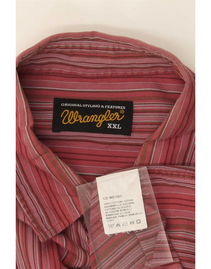 Wrangler herreskjorte 2XL rødstribet bomuld