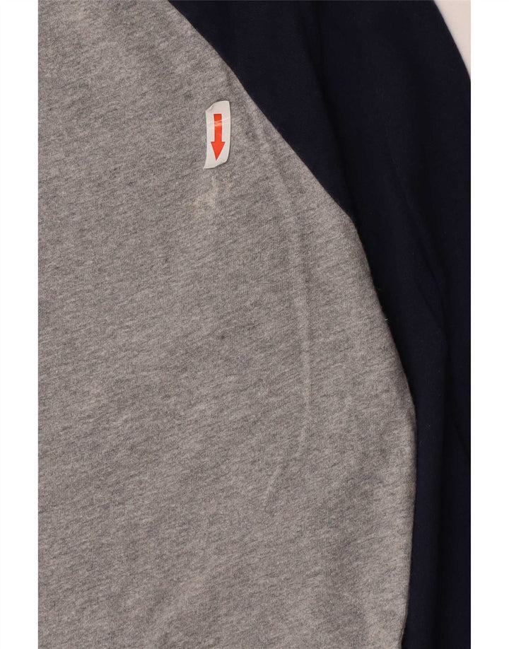 Superdry Herre Top Langærmet Medium Grey Colourblock Bomuld