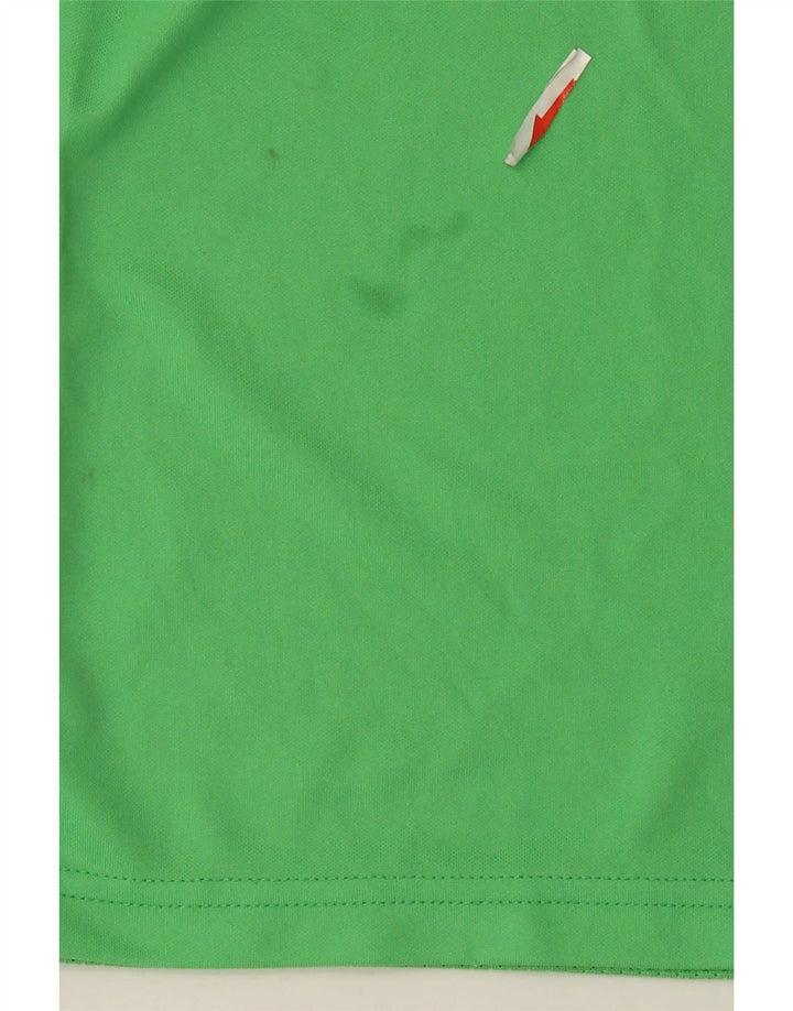 Nike Herre Dri Fit T-shirt Top Medium Grøn Colourblock Polyester
