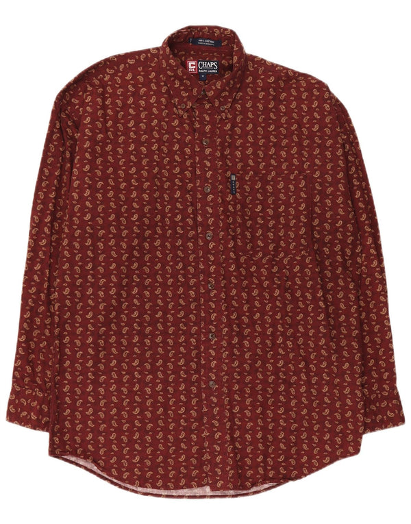 Chaps Ralph Lauren Herreskjorte Medium Burgundy Paisley Cotton