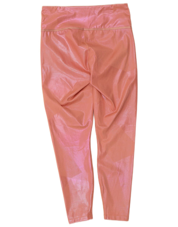 Puma Womens Crop Leggings UK 12 Medium Pink