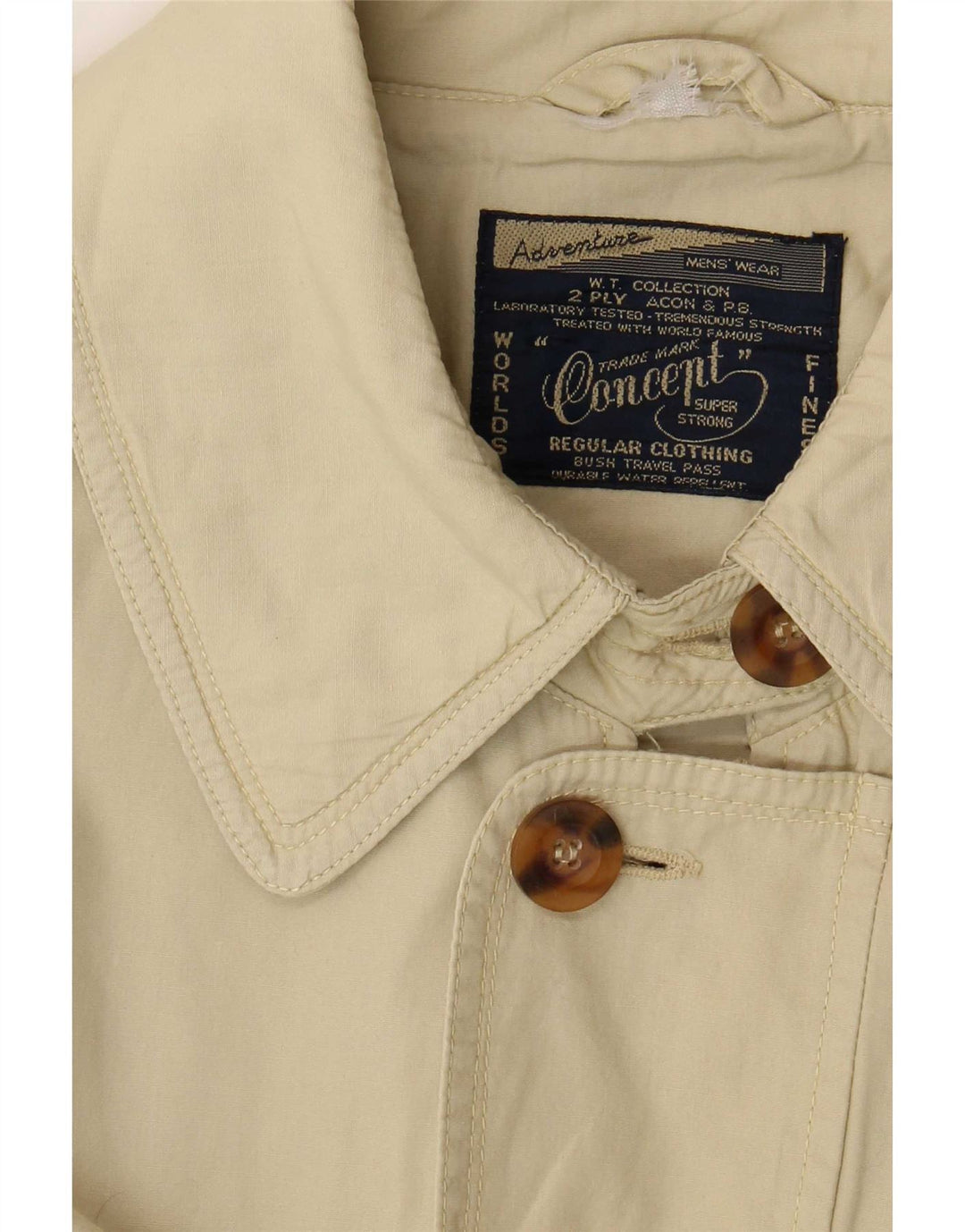 Vintage Herre Military Jacket UK 38 Medium Beige