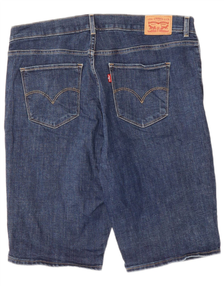 Levi's Dame denim Bermuda Shorts W32 Mellem marineblå bomuld