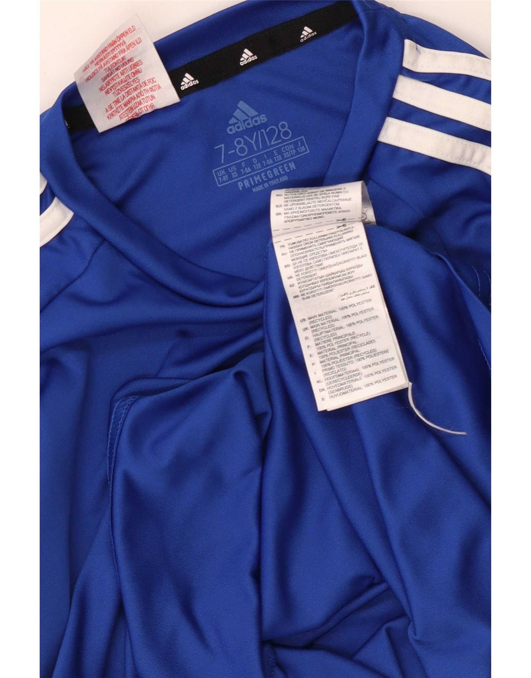 Adidas Boys Aeroready T-Shirt Top 7-8 År Blå Polyester