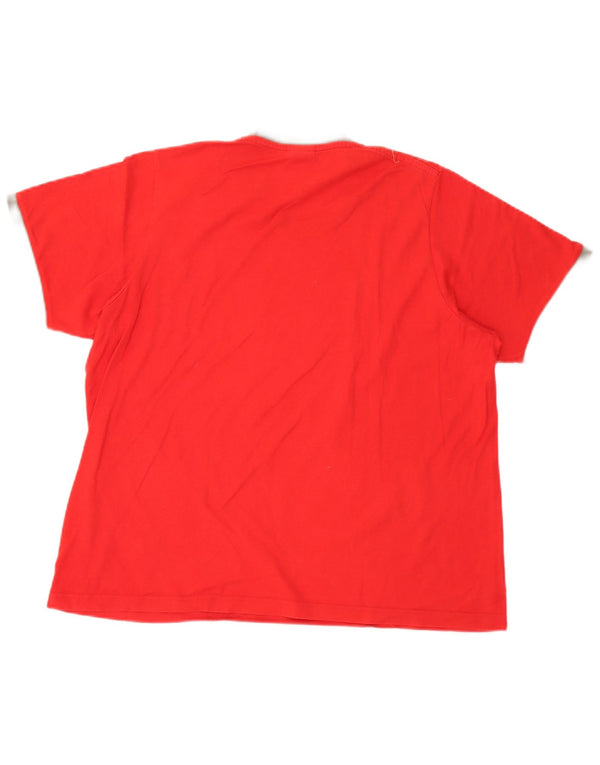 Adidas Herre grafisk T-shirt Top Medium Rød Bomuld