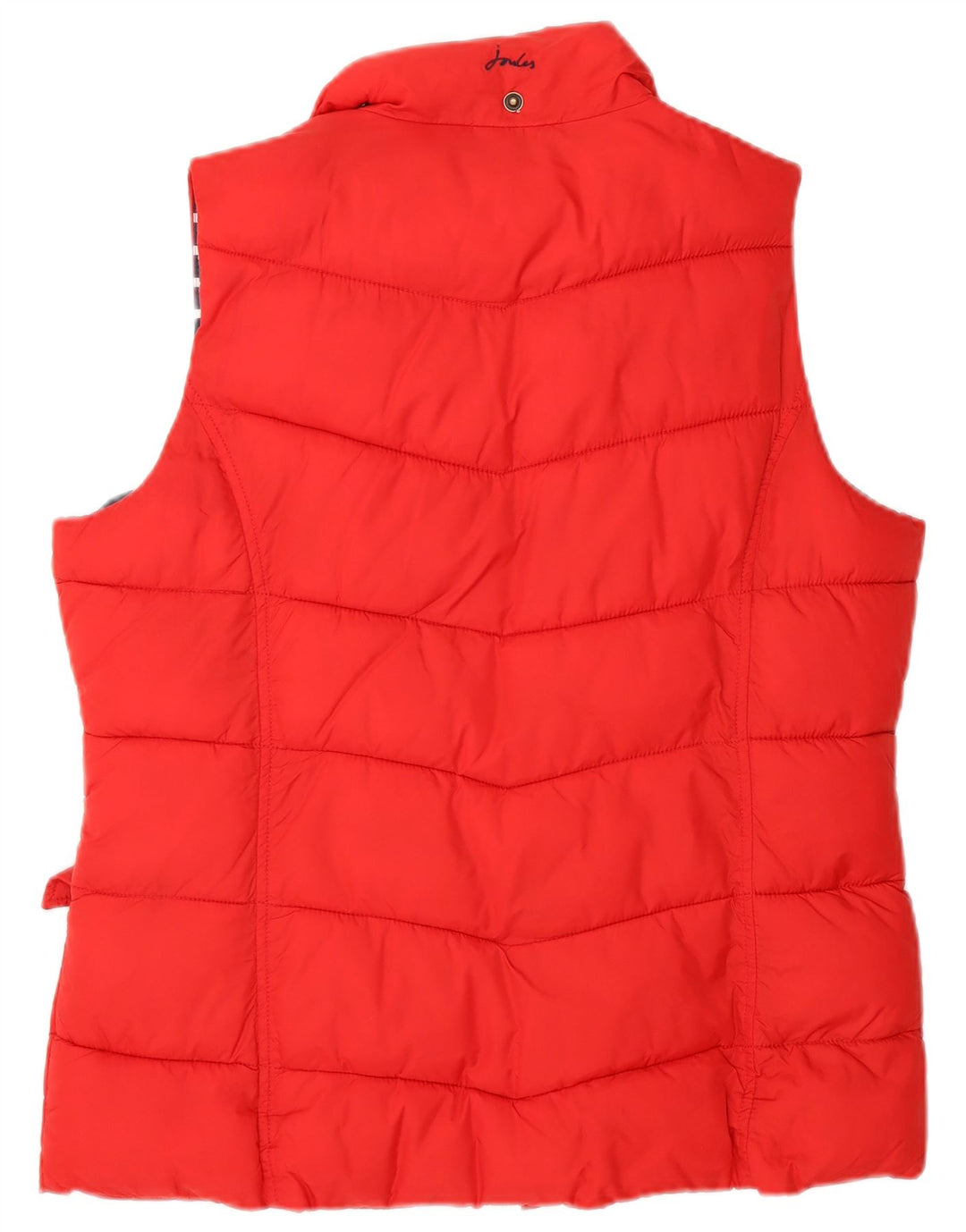 JOULES Womens Padded Gilet UK 14 Large Red Polyamide Classic