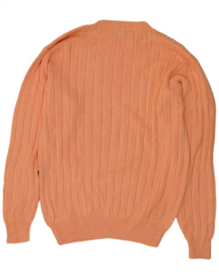 Edward Spires Herre Crew Neck Jumper Sweater Stor Orange Bomuld