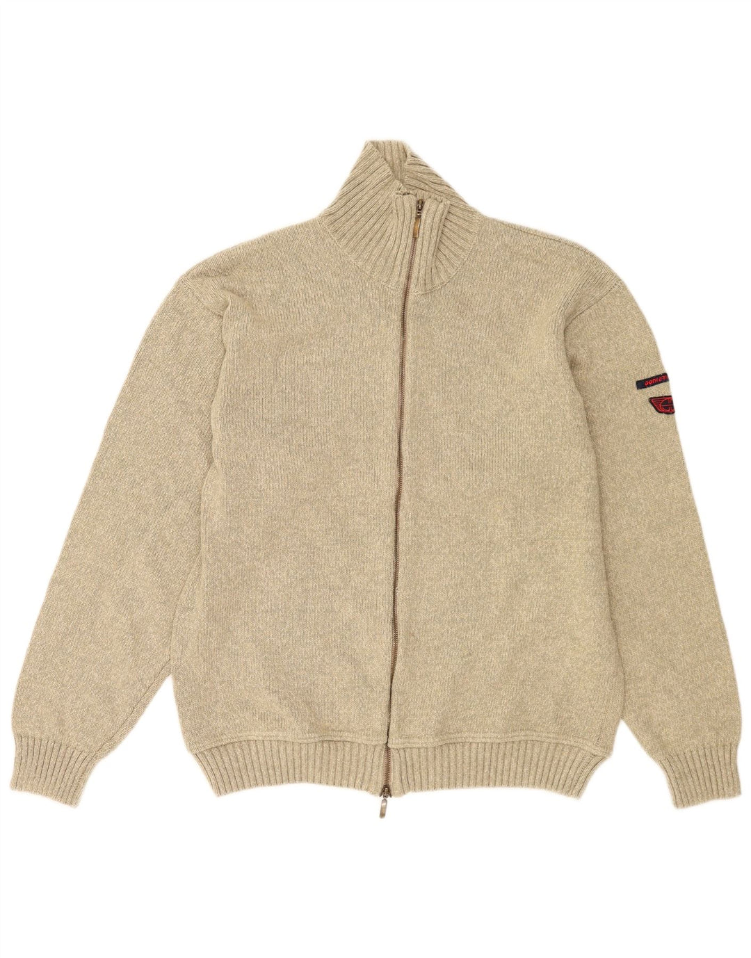 Donkervoort Herre Cardigan Sweater med fuld lynlås Stor Beige Akryl