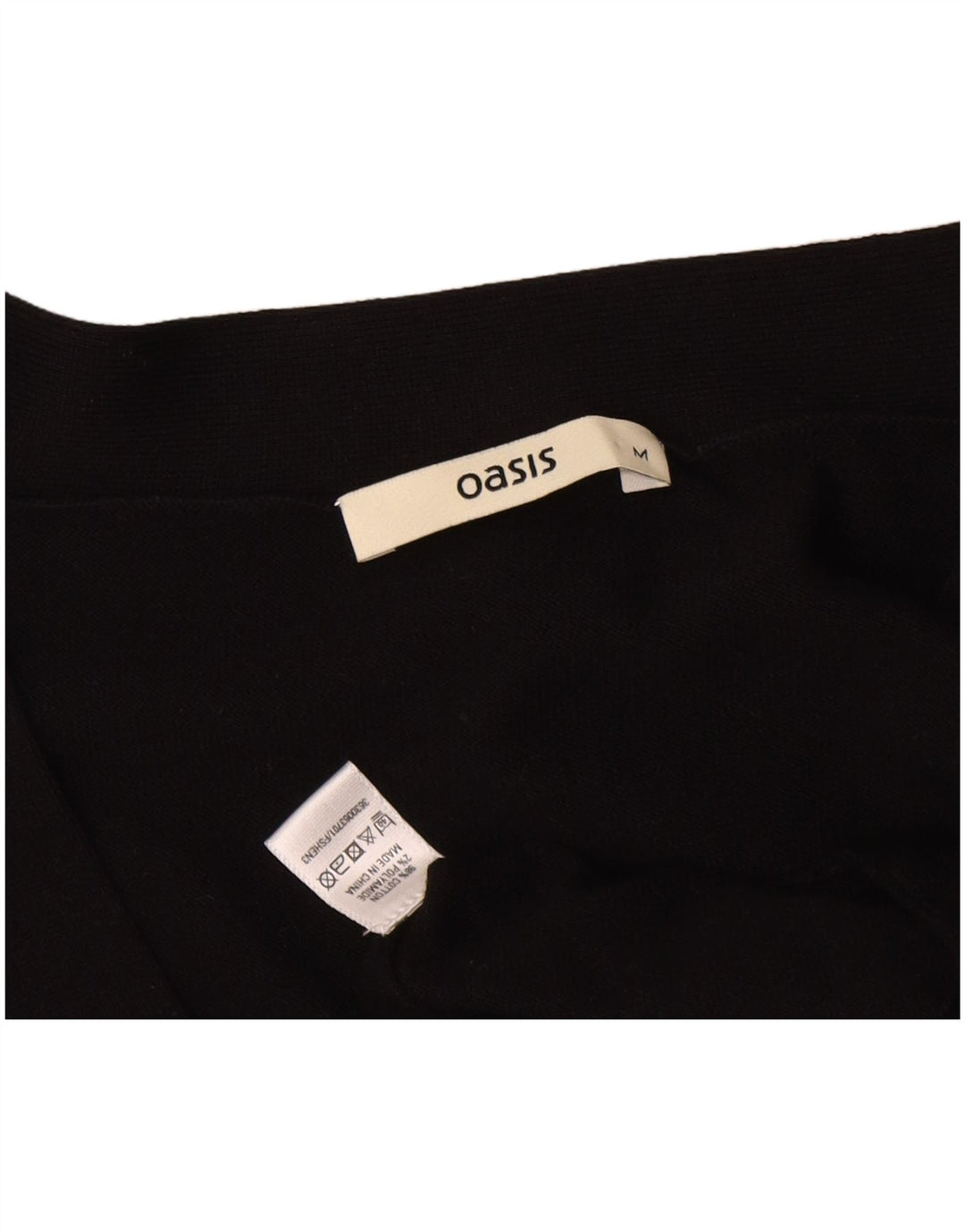 Oasis Womens Crop Oversized cardigan sweater UK 14 Medium Black Bomuld