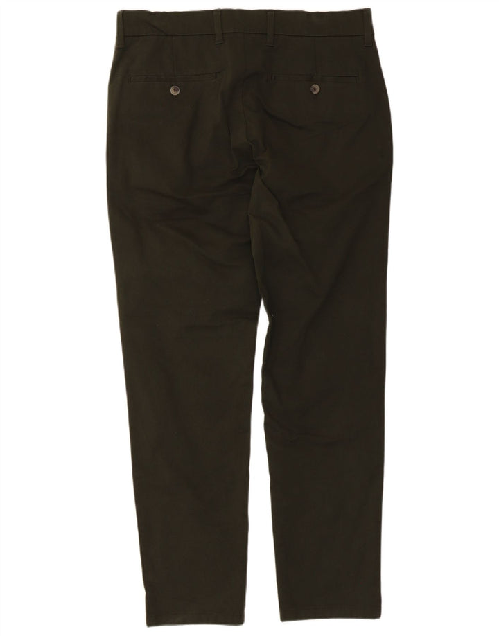 Marks & Spencer Herre Slim Chino Bukser W32 L29 Khaki Bomuld