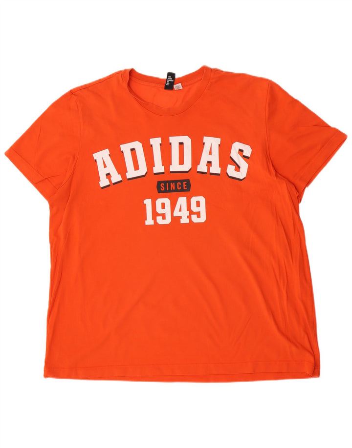 Adidas Herre Grafisk T-Shirt Top 2XL Orange