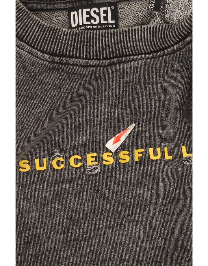 Diesel Herre Grafisk Sweatshirt Jumper 2XS Grå