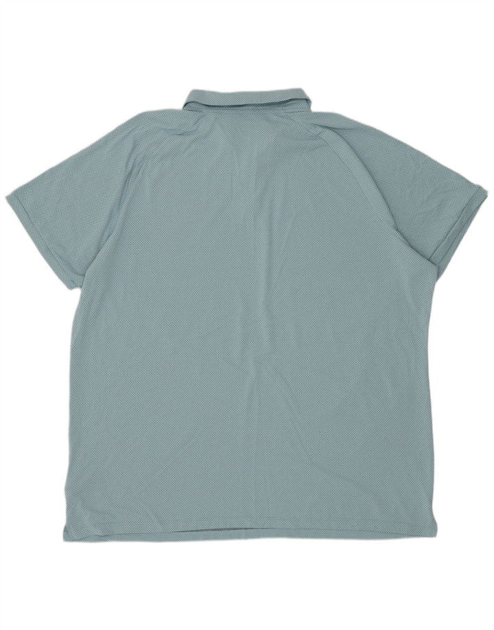 NIKE Poloskjorte til mænd 2XL blå stribet polyester