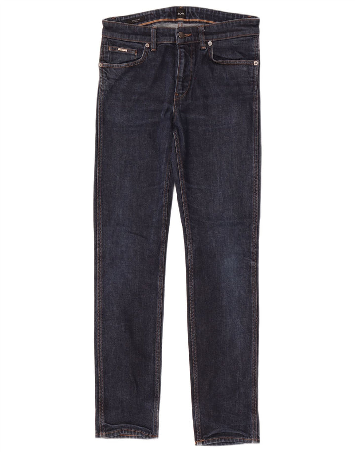 Hugo Boss Herre Stretch Slim Jeans W30 L32 Blå Bomuld