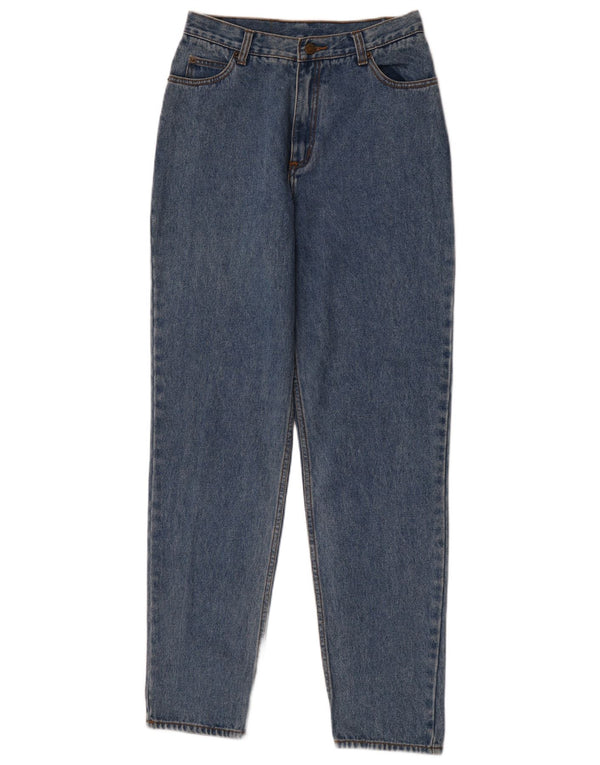 Laura Ashley Kvinder Højtaljede tilspidsede Jeans UK 12 Medium W28 L32 Blå