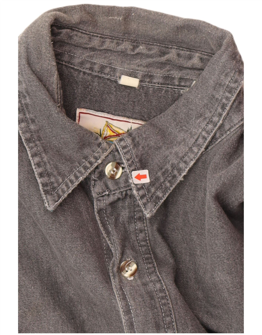 Vintage denimskjorte til mænd mellemgrå