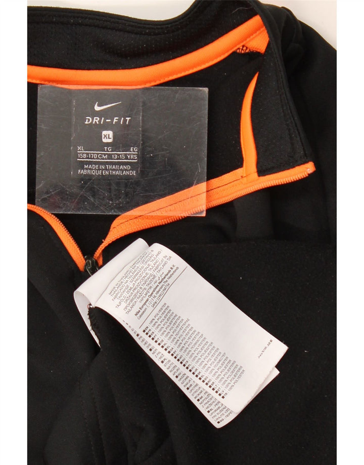 Nike Boys Dri Fit Pullover Træningsdragt Top 13-14 år XL Sort Colourblock