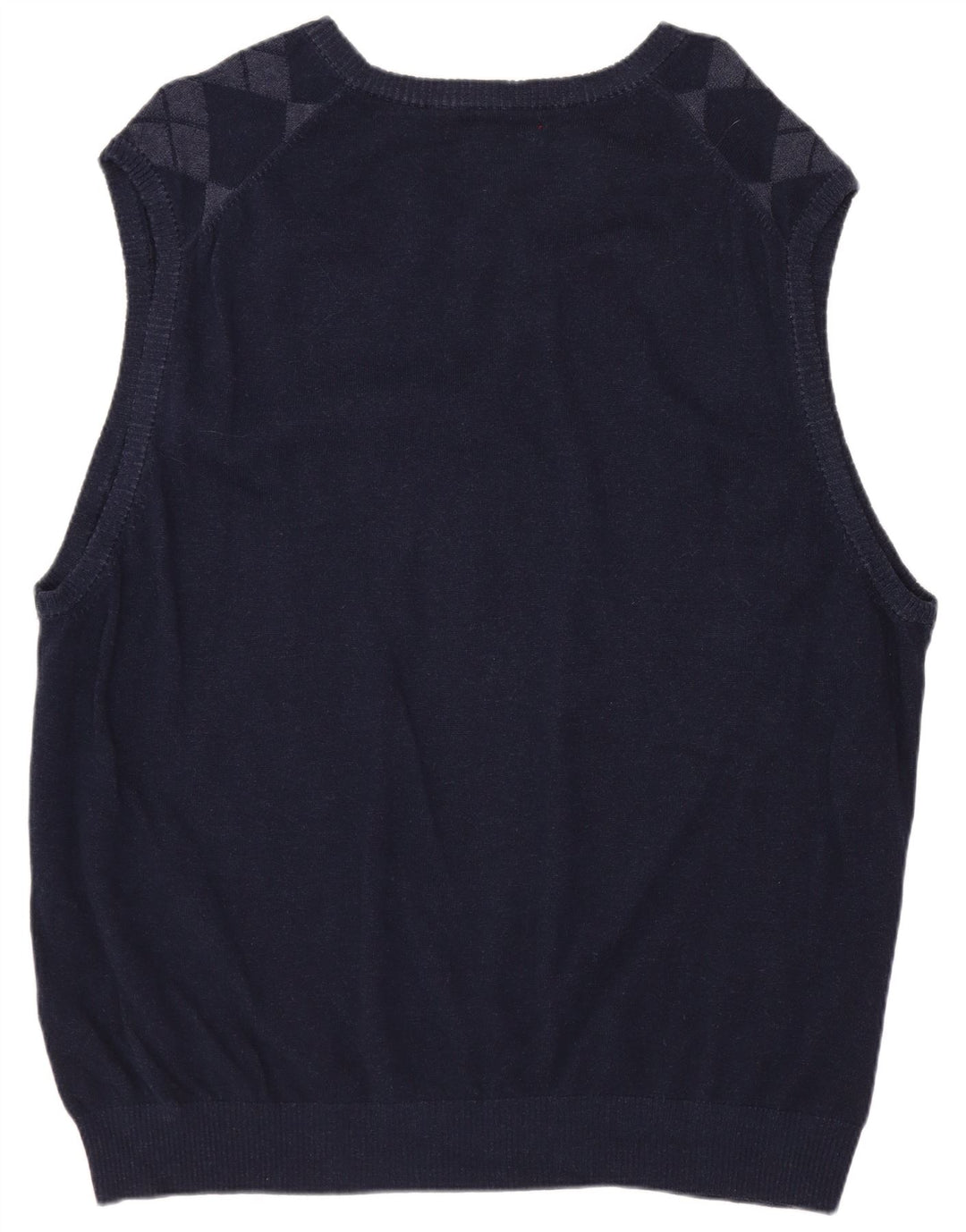 IZOD Vest Tank Top 2XL Navy Blue Argyle/Diamond Bomuld