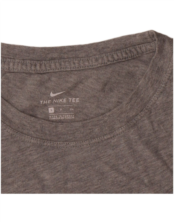 Nike grafisk T-shirt top til mænd, lille grå flækket bomuld