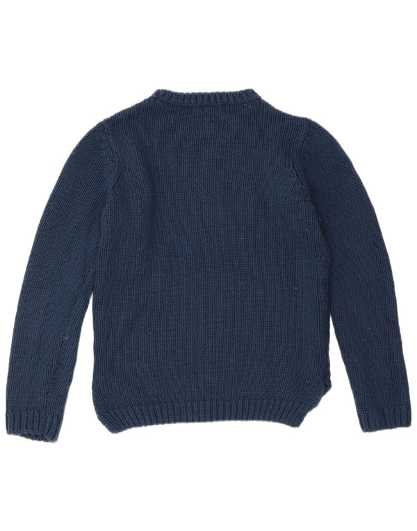 Zara Dame Boat Neck Jumper Sweater UK 16 Large Navy Blue