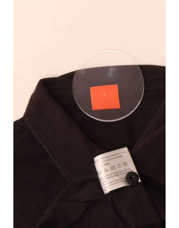 Hugo Boss Poloshirt til mænd Stor sort bomuld