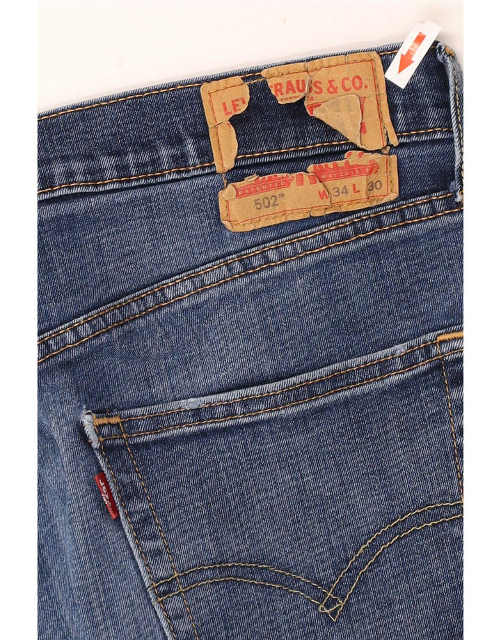Levi's Herre 502 tilspidsede jeans W34 L30 blå bomuld