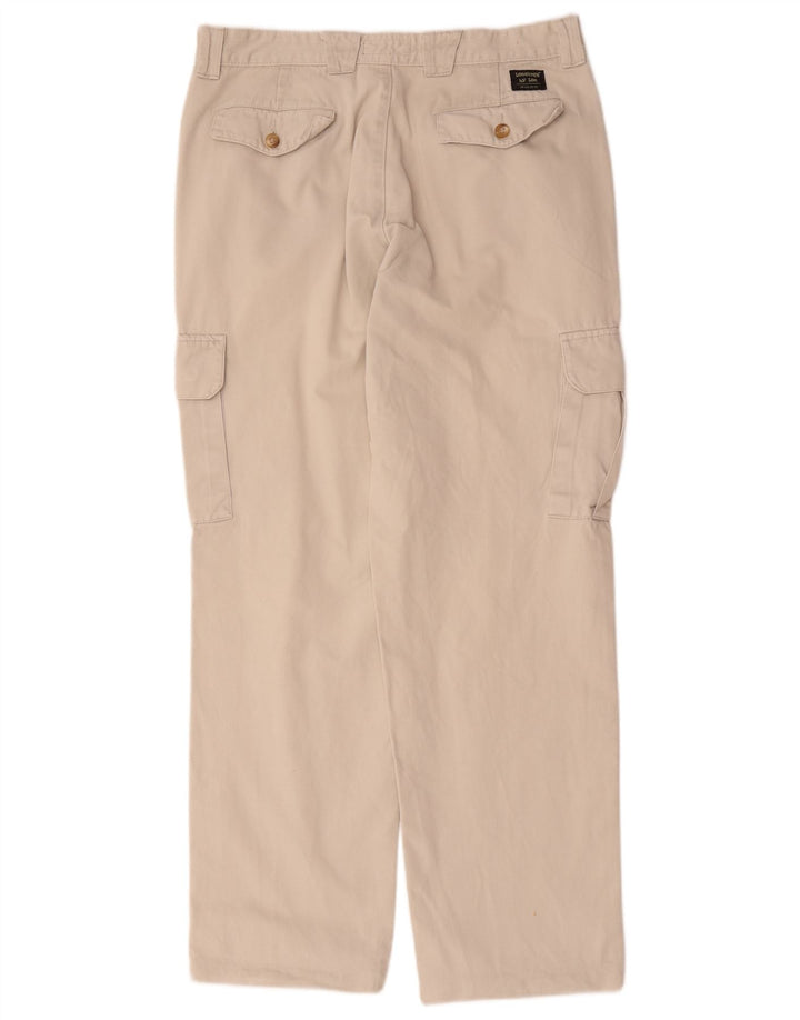 Lee Herre Straight Cargo Bukser W34 L32 Beige Bomuld