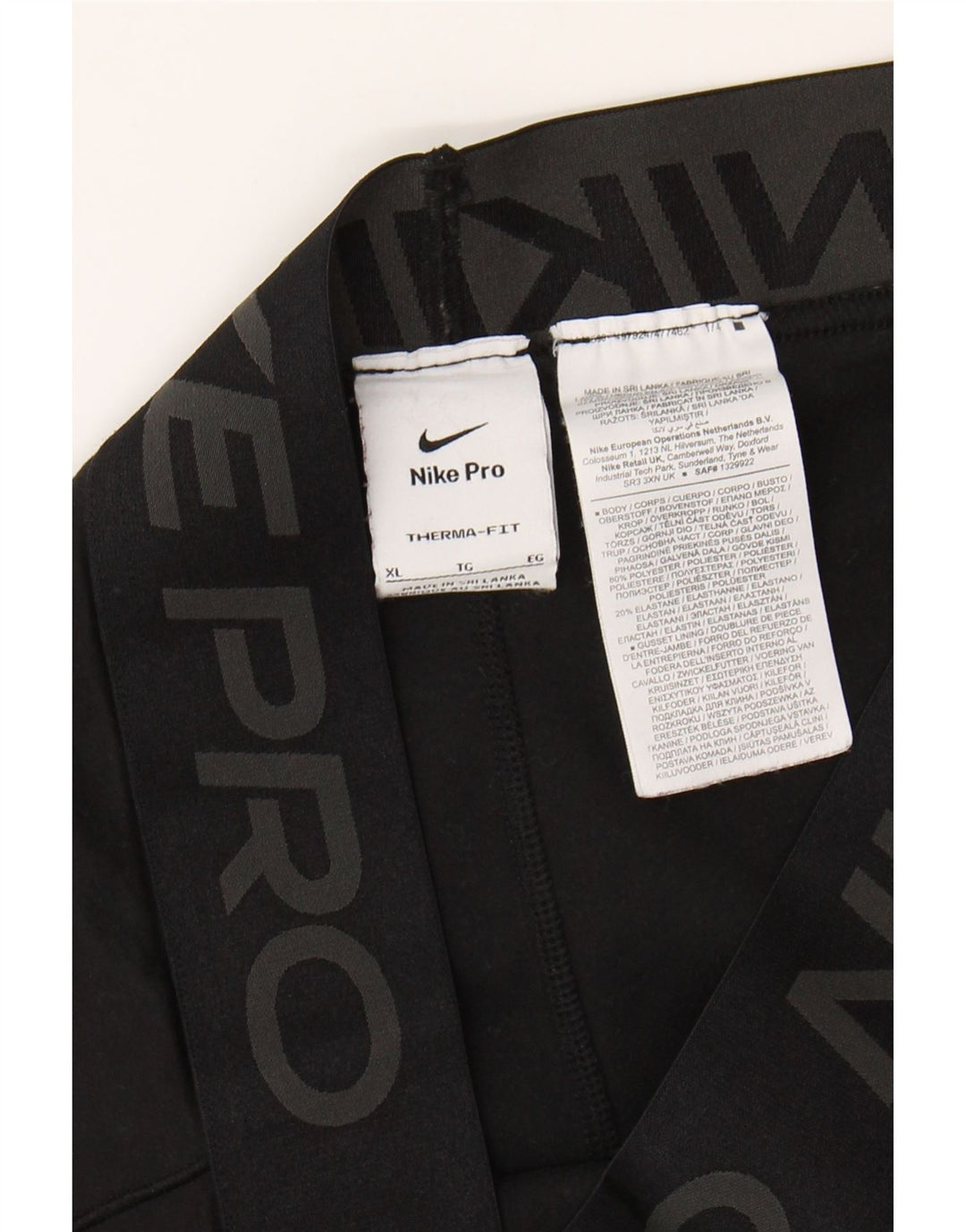 NIKE Womens Therma-Fit Graphic Leggings UK 18 XL  Black Polyester