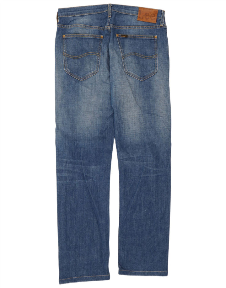 Lee Mens Daren Straight Jeans W32 L31 Blå Bomuld