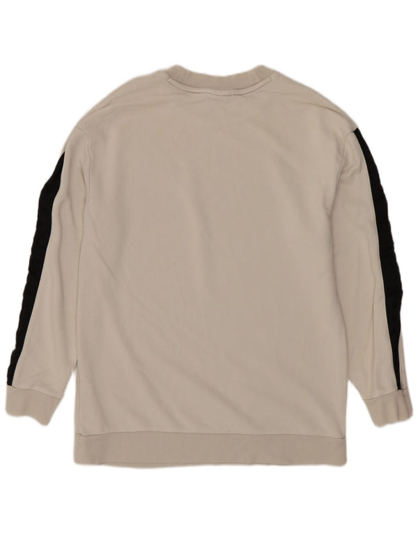 PUMA Grafisk sweatshirt til mænd XS Hvid Colourblock Bomuld